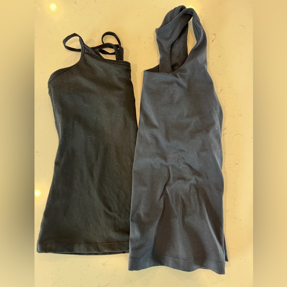 Black Sleek Tank Tops Duo